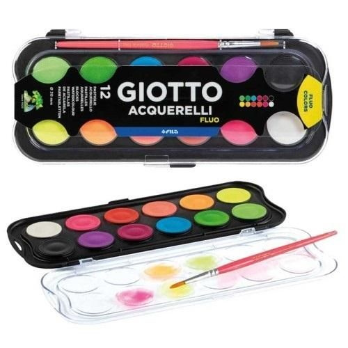 ACQUERELLI GIOTTO FLUO COLLECTION SCATOLA 12 COLORI