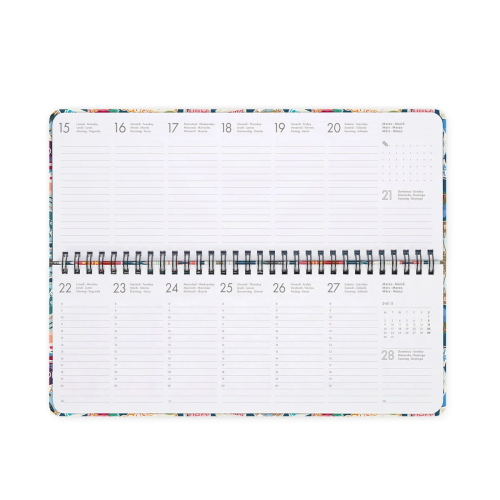 AGENDA SPIRALATA DA SCRIVANIA 12+1 MESI LEGAMI 2027 - DESK PLANNER