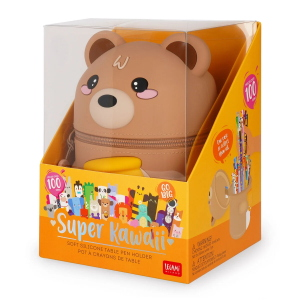 PORTAPENNE DA TAVOLO IN SILICONE LEGAMI - SUPER KAWAII BEAR