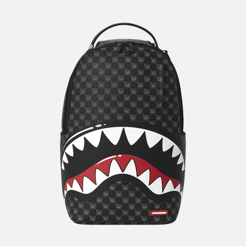 SPRAYGROUND ZAINO SHARKS IN PARIS WTF BUBBLY BLACK CHECK