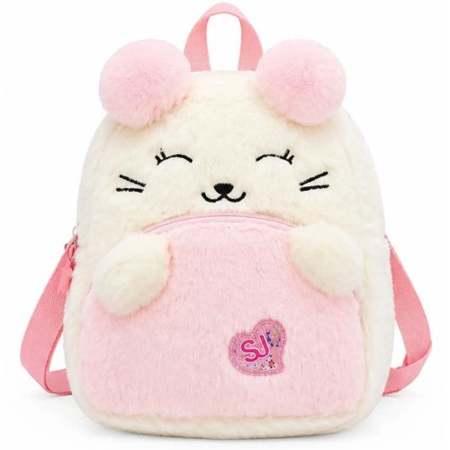 MINI ZAINETTO SJ GANG FLUFFY MOOD - ROSA E BIANCO