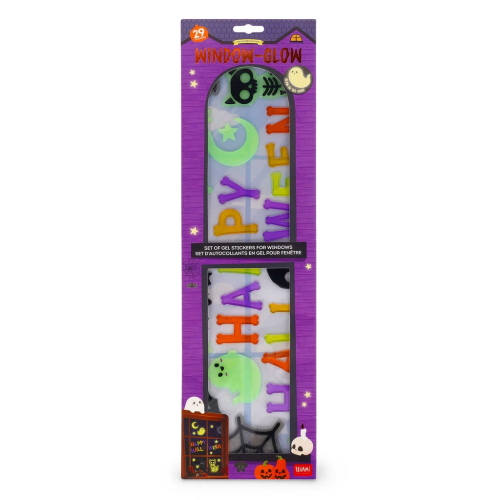 SET ADESIVI IN GEL LEGAMI HALLOWEEN PER FINESTRA - WINDOW-GLOW