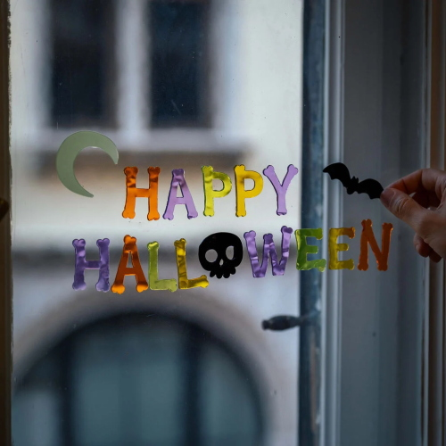 SET ADESIVI IN GEL LEGAMI HALLOWEEN PER FINESTRA - WINDOW-GLOW