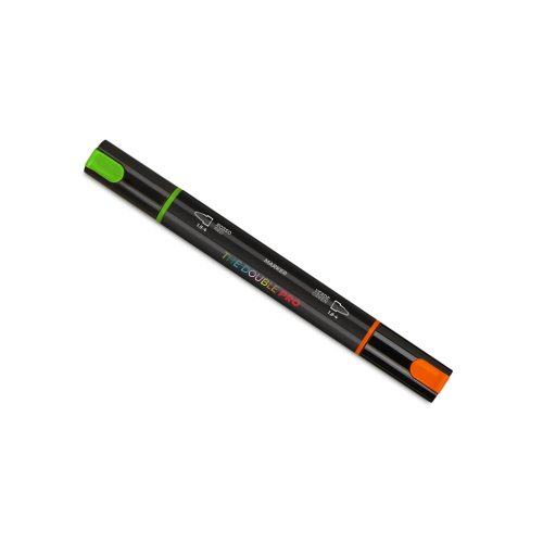 MARKER ACRILICI SEVEN THE DOUBLE PRO DOPPIA PUNTA - VERDE CHIARO/ARANCIO MEDIO
