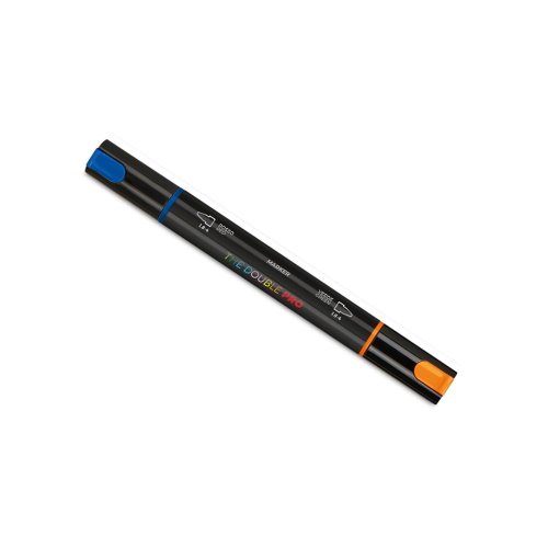 MARKER ACRILICI SEVEN THE DOUBLE PRO DOPPIA PUNTA - BLU OLTREMARE/ ARANCIONE