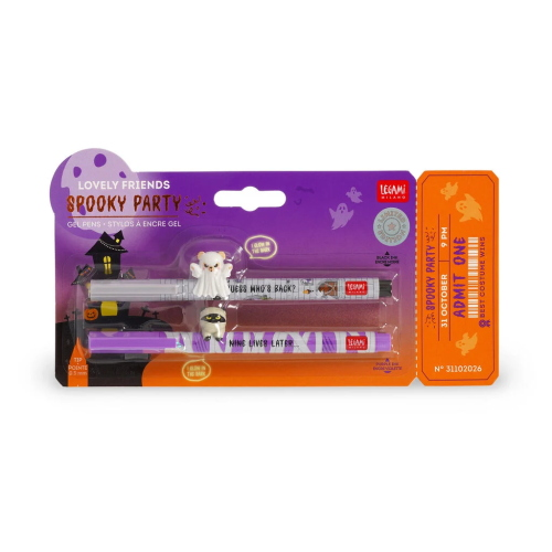 SET 2 PENNE GEL LOVELY FRIENDS LEGAMI - SPOOKY PARTY 
