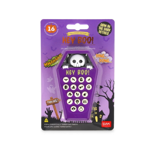 GIOCO CON EFFETTI SONORI SPAVENTOSI LEGAMI HALLOWEEN - HEY BOO! - SCHELETRO