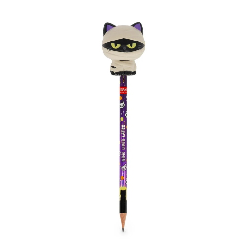 MATITA CON TOPPER SQUISHY LEGAMI HALLOWEEN - KITTY 
