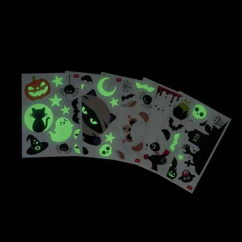SET 40 ADESIVI ELETTROSTATICI LEGAMI HALLOWEEN - WINDO-WOW - PUMPKIN