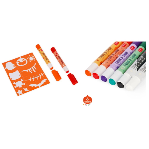 SET 6 TRUCCHI DA VISO IN STICK LEGAMI HALLOWEEN - TRICK & TWIST