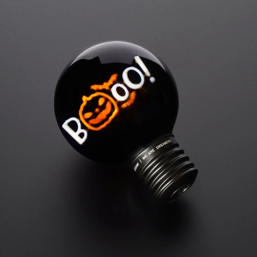 LAMPADA DECORATIVA XL DA TAVOLO BULB FICTION LEGAMI HALLOWEEN - BOOO! 