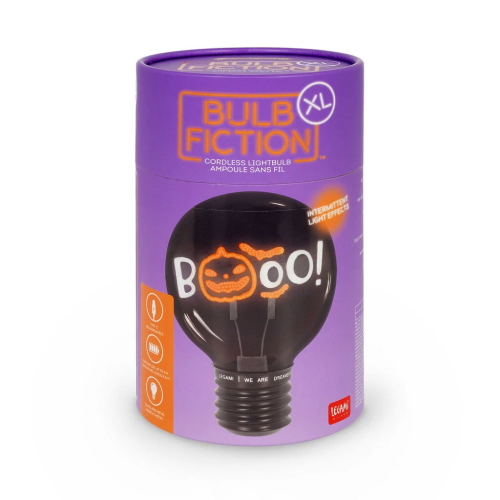 LAMPADA DECORATIVA XL DA TAVOLO BULB FICTION LEGAMI HALLOWEEN - BOOO! 