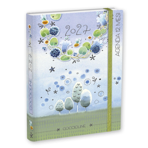 AGENDA GIORNALIERA GOCCIOLINE 2027 - 11,5X16,5 CM - GLICINE 