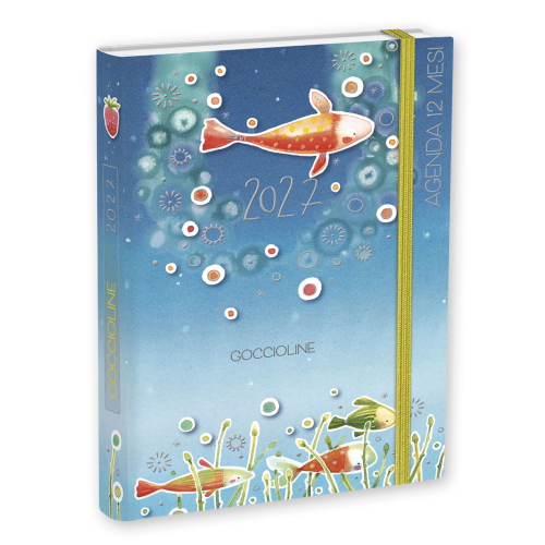 AGENDA GIORNALIERA GOCCIOLINE 2027 - 11,5X16,5 CM - BLU BLU