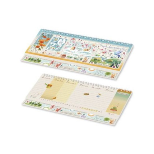 CALENDARIO PLANNER SETTIMANALE CON SPIRALE 2027 GOCCIOLINE- 32X17 CM