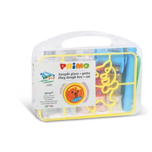 VALIGETTA PASTE PER MODELLARE 5 PEZZI 100 GR CON FORMINE EASYDÒ PRIMO - TEMA GATTO