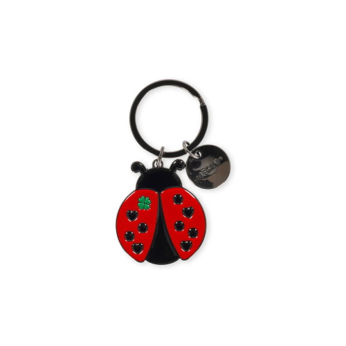 PORTACHIAVI IN METALLO SMALTATO LEGAMI - WHAT A KEY RING - LADYBUG