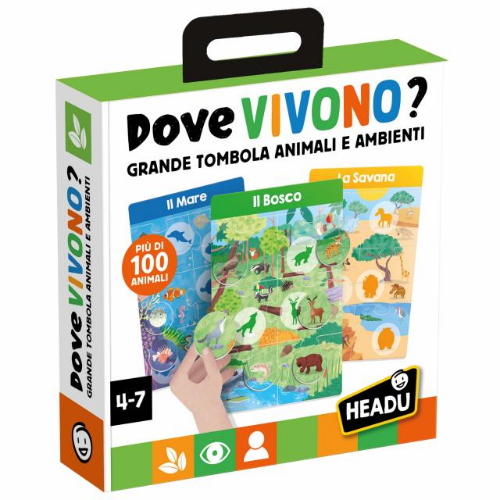 DOVE VIVONO ? GRANDE TOMBOLA ANIMALE E AMBIENTE - HEADU 4-7