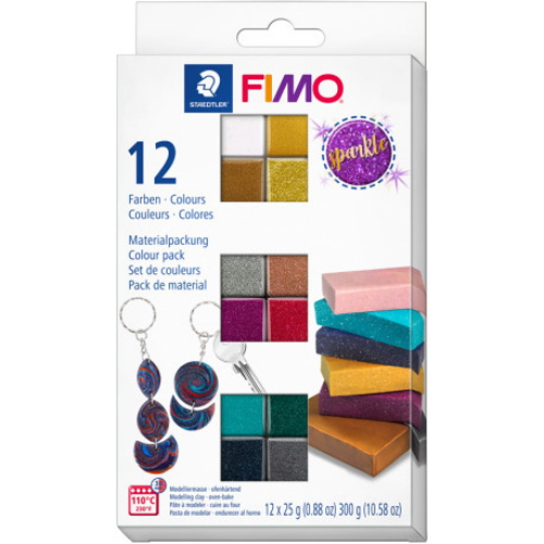 SET DA MODELLISMO FIMO STAEDTLER 12 COLORI EFFETTO BRILLANTE