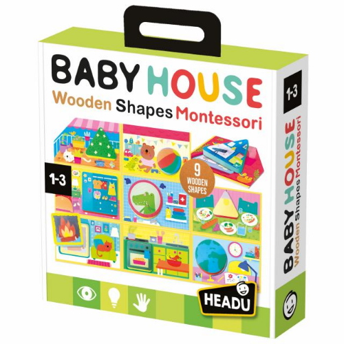 BABY HOUSE WOODEN SHAPES MONTESSORI - HEADU 1-3