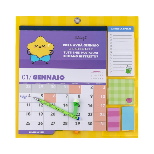 CALENDARIO MAGNETICO DA PARETE 2027 MR.WONDERFUL - CHE IL BELLO DIVENTI VIRALE 