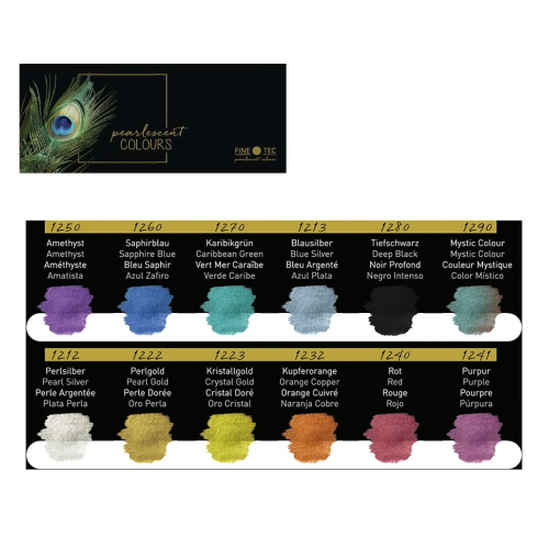 SET IN METALLO DI ACQUERELLI GRAPHIC ART FINETEC PREMIUM