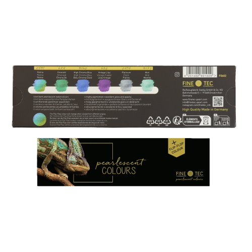 SET IN METALLO DI ACQUERELLI CALLIGRAPHY FINETEC