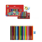 SCATOLA 48 PASTELLI ACQUERELLABILI SET DISEGNO FABER CASTELL
