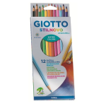 SCATOLA 12 MATITE COLORATE STILNOVO ACQUARELLABILI GIOTTO 