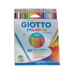 SCATOLA 24 MATITE COLORATE STILNOVO ACQUARELLABILI GIOTTO 