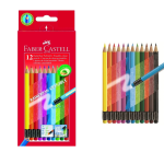 SCATOLA 12 MATITE COLORATE CANCELLABILI ESAGONALE FABER-CASTELL