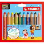 SCATOLA DA 10 PASTELLONI WOODY 3 IN 1 STABILO
