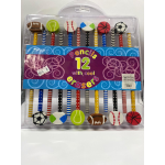 SET 12 MATITE CON GOMMA PALLE DA SPORT