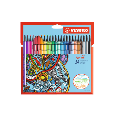 SCATOLA IN CARTONE DA 24 PEN 68 STABILO