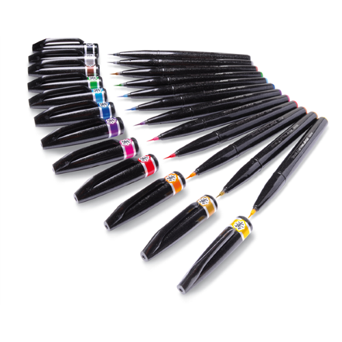 PENNARELLO BRUSH SIGN PEN ARTIST PENTEL - ROSA