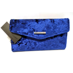 PORTAFOGLIO CLUTCH CON CATENA COMIX VELVET - BLU