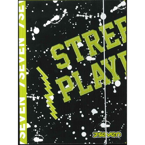 Cartolibreria L'Idea  CARTELLINA 3 LEMBI CON ELASTICO SEVEN BOY STREET  PLAYER - SEVEN