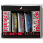 SCATOLA IN CARTONE ACRILICO PRIMARY SET 5 TUBI 75ML MAIMERI 