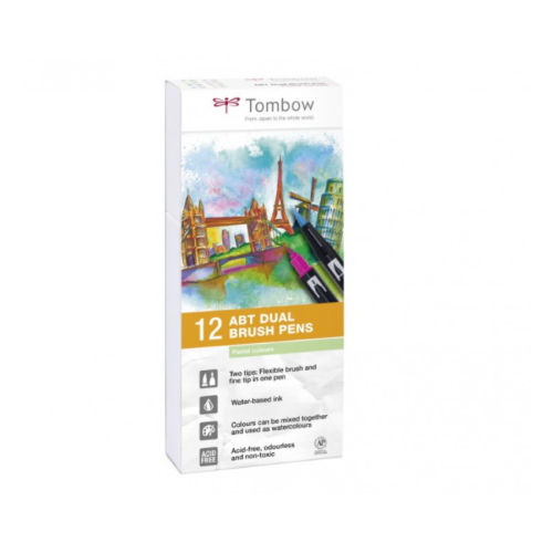 SET 12 PZ. DUAL BRUSH - COLORI PASTELLO (10 + 2 OMAGGIO)