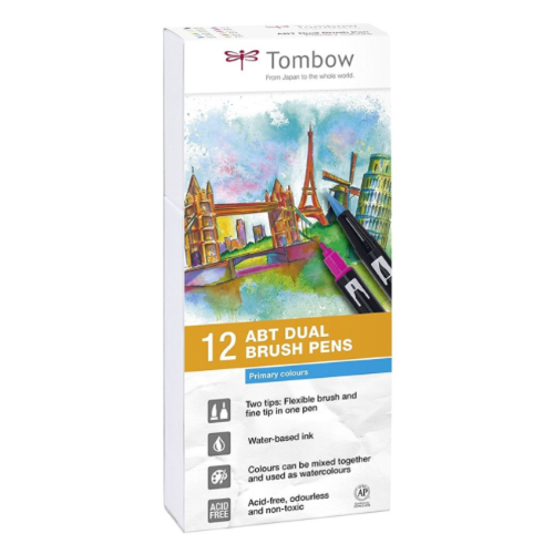 SET 12 PZ. DUAL BRUSH - COLORI PRIMARI (10 + 2 OMAGGIO)