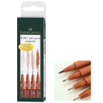 SET 4 PENNARELLI PITT ARTIST PEN TRATTI ASSORTITI SANGUIGNA FABER CASTELL