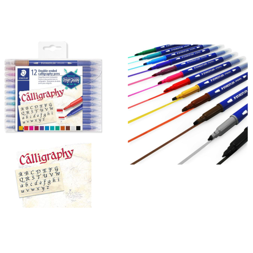 SCAT.12 PENNARELLI CALLIGRAFICI 2 PUNTE  STAEDTLER