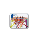 SCATOLA DI METALLO CON 72 MATITE COLORATE 