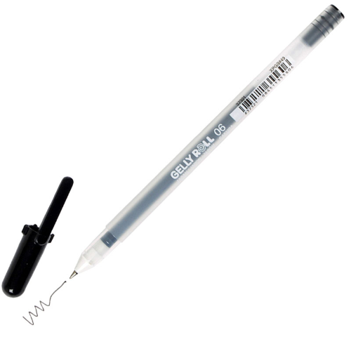 PENNA GEL SAKURA GELLY ROLL BASIC O6 FINE NERO 