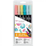 CONF 6 PENNARELLI ACQUARELLABILI DUAL BRUSH TOMBOW - CANDY COLOURS