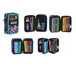 ASTUCCIO TRIPLO TWO PLAYERS ONE CONSOLE SEVEN - BLACK