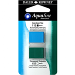 AQUAFINE WATERCOLOUR 2 PEZZI - n 112 157 BLU CERULEO - TURCHESE TRASPARENTE