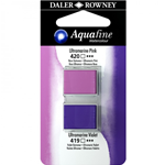 AQUAFINE WATERCOLOUR 2 PEZZI - n 419 420 OLTREMARE VIOLETTO - OLTREMARE ROSA