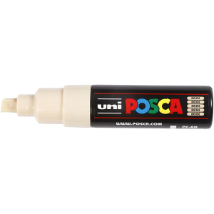PENNARELLO PUNTA SCALPELLO GRANDE PC-8K UNIPOSCA - BEIGE