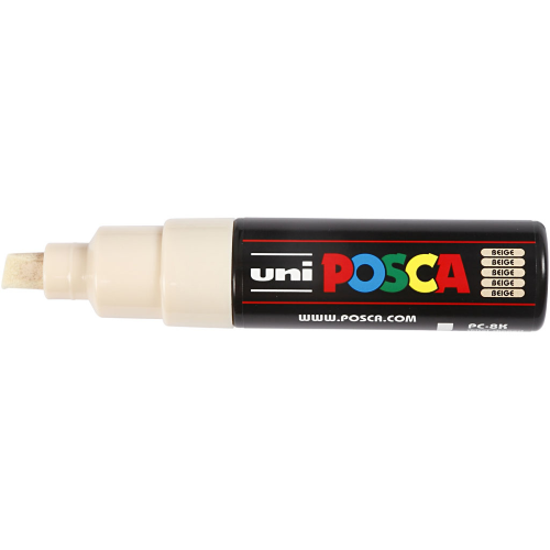 PENNARELLO PUNTA SCALPELLO GRANDE PC-8K UNIPOSCA - BEIGE